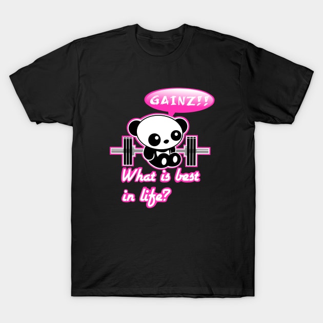 Panda Gainz T-Shirt by TimAddisonArt